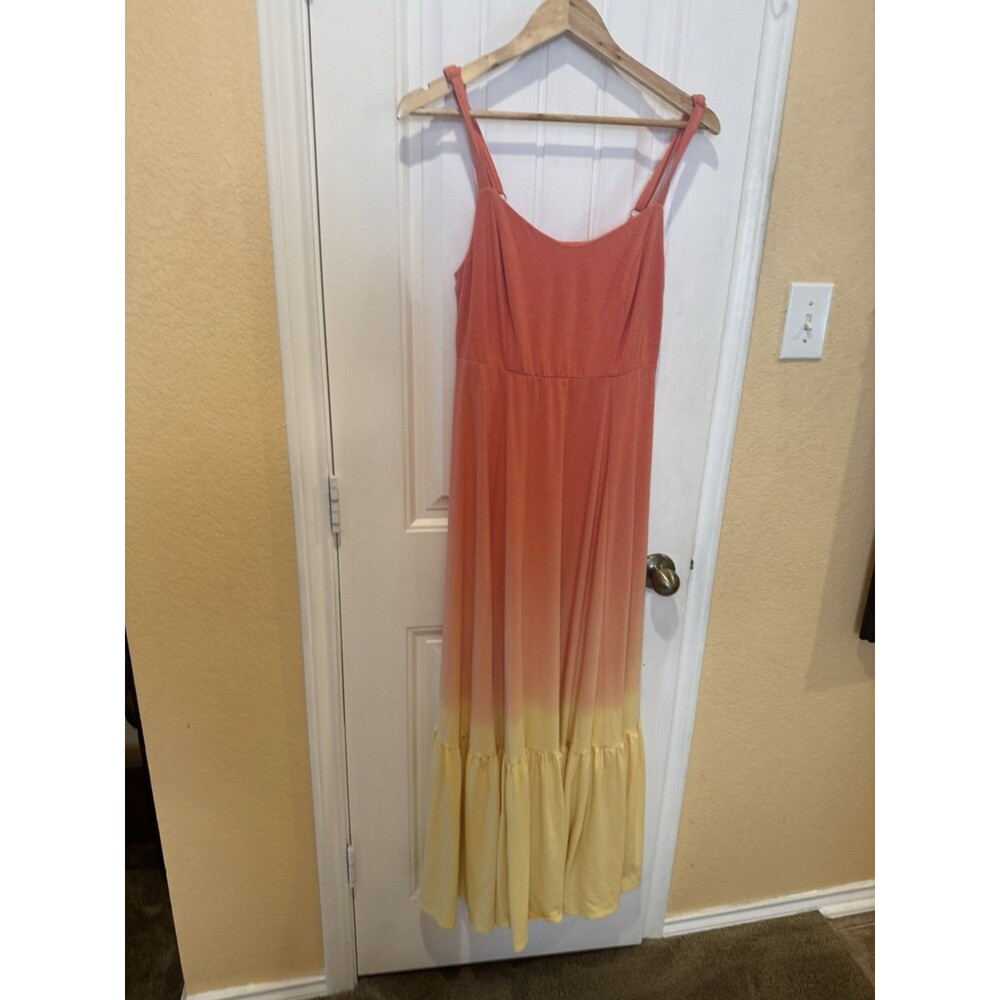 Torrid Maxi Dress Seersucker Multi Stripe Green Orange Yellow 00